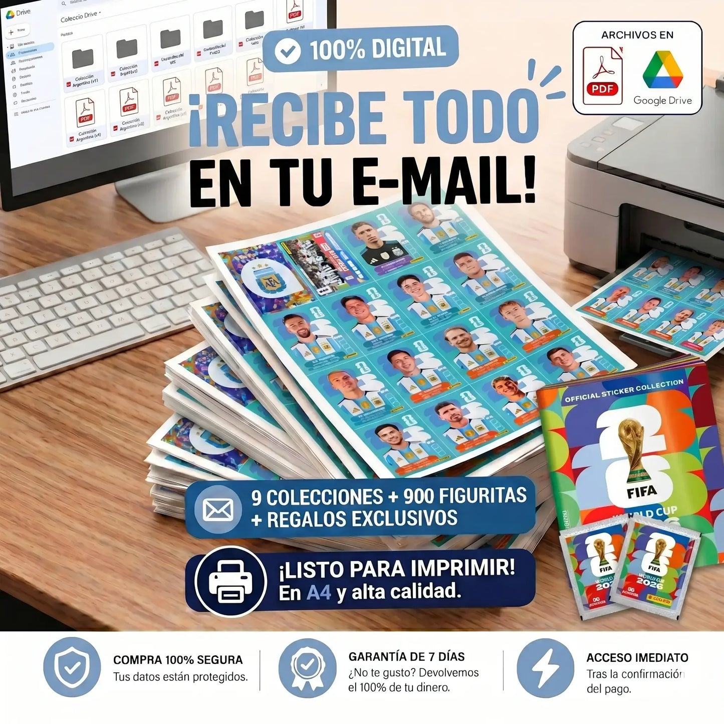 Kit Completo de Figuritas Copa 2026 + Álbum de Regalo